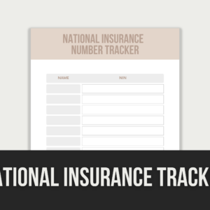 National Insurance Tracker – Editable Canva Template with PLR Rights