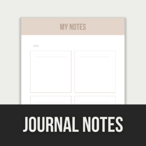Journal Notes – Editable Canva Template with PLR Rights