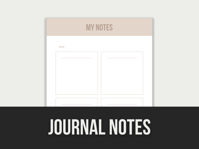 Journal Notes – Editable Canva Template with PLR Rights
