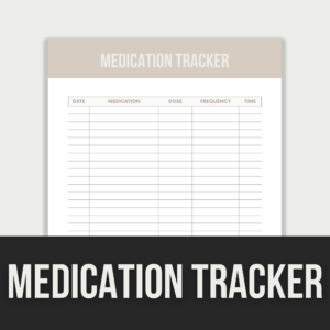 Medication Tracker – Editable Canva Template with PLR Rights