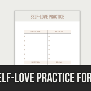 Self-Love Practice Form – Editable Canva Template with PLR Rights