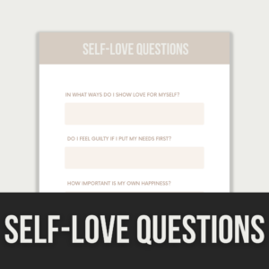 Self-Love Questions – Editable Canva Template with PLR Rights