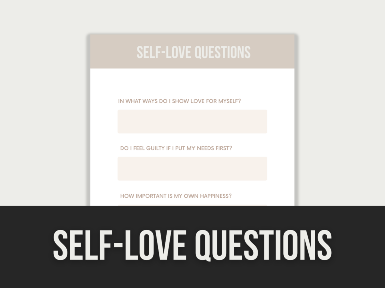 Self-Love Questions – Editable Canva Template with PLR Rights