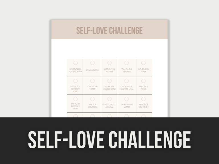 Self-Love Challenge – Editable Canva Template with PLR Rights