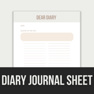 Daily Journal Sheet – Editable Canva Templates with PLR Rights