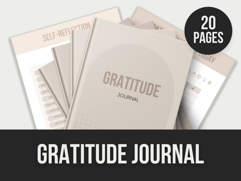 Gratitude Journal – Editable Canva Templates with PLR Rights