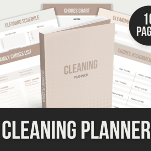 Cleaning Planner – Editable Canva Templates with PLR Rights