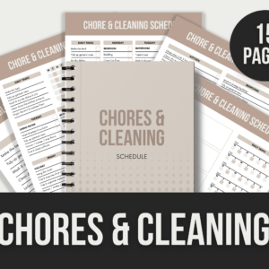Chores and Cleaning Planner – Editable Canva Templates with PLR Rights