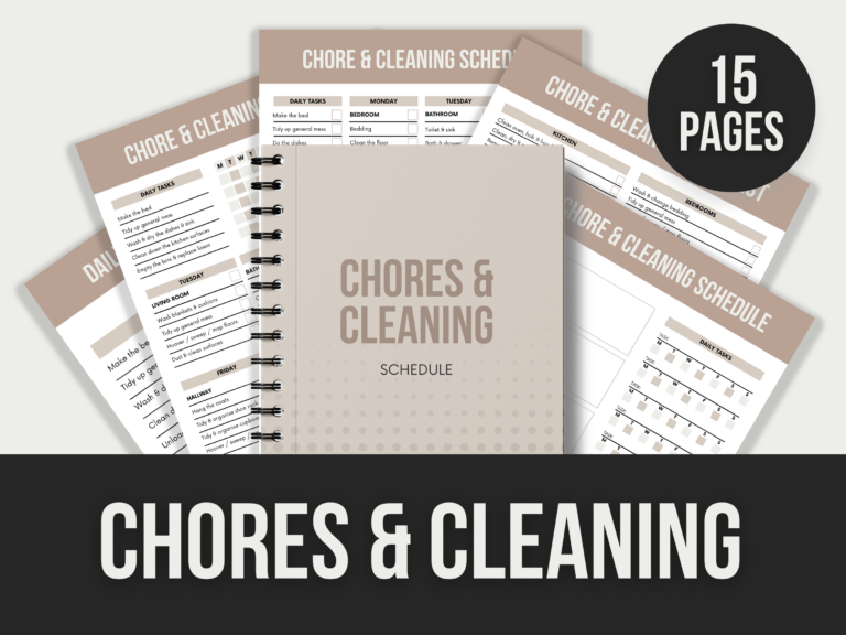 Chores and Cleaning Planner – Editable Canva Templates with PLR Rights