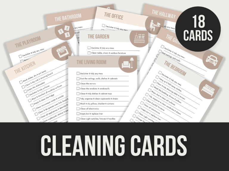 Cleaning Cards – Editable Canva Templates with PLR Rights