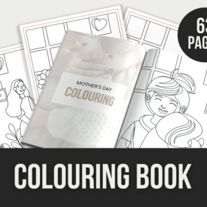 Mother’s Day Colouring Book – 63-Page Editable Canva Template with PLR Rights