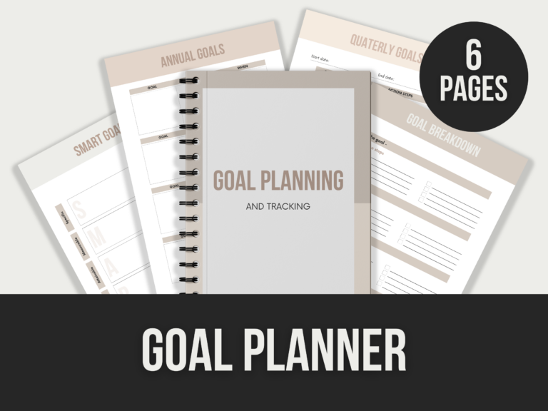 Goal Planner – Editable Canva Templates with PLR Rights