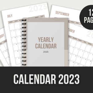 2023 Calendar – Editable Canva Templates with PLR Rights
