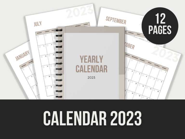 2023 Calendar – Editable Canva Templates with PLR Rights