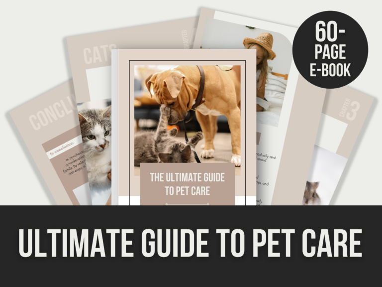 Ultimate Guide to Pet Care – 60-Page Editable Ebook Template with PLR Rights
