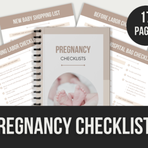 Pregnancy Checklists – Editable Canva Templates with PLR Rights