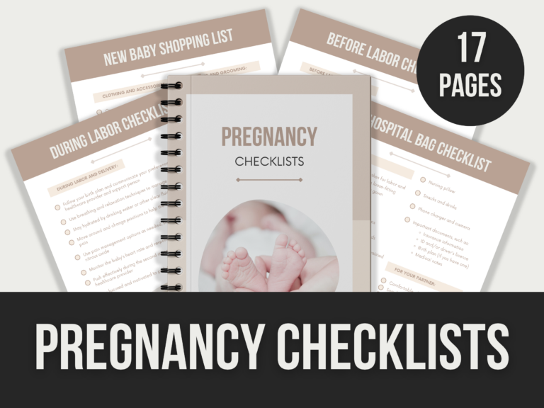 Pregnancy Checklists – Editable Canva Templates with PLR Rights