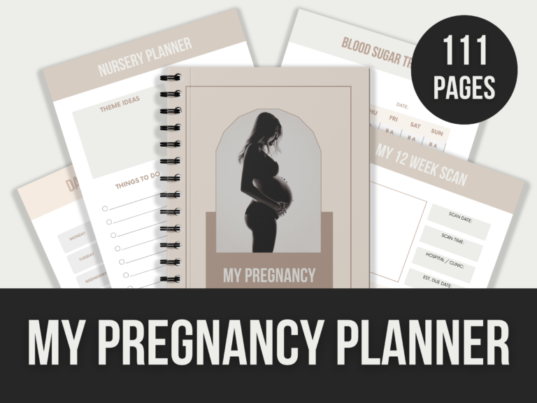 My Pregnancy Planner – 111-Page Editable Canva Template with PLR Rights