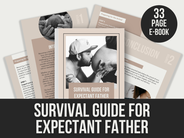 Survival Guide for Expectant Fathers – Editable Canva E-Book Guide with PLR Rights