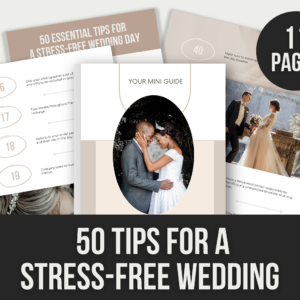50 Tips for a Stress-Free Wedding – 11-Page Editable Canva Template with PLR Rights