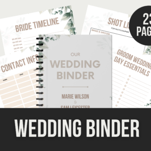 Wedding Binder – 23-Page Editable Canva Template with PLR Rights