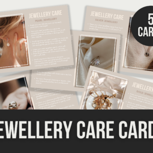 Jewellery Care Cards – Editable Canva Templates with PLR Rights