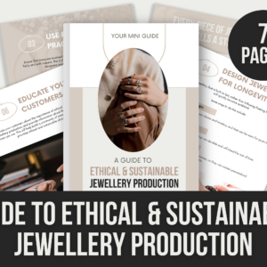 Guide to Ethical & Sustainable Jewellery Production – 7-Page Editable Canva Template with PLR Rights