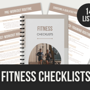 Fitness Checklists – 14 Editable Canva Templates with PLR Rights