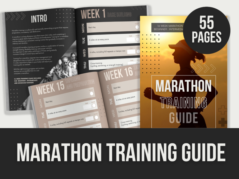 Marathon Training Guide – Editable Canva Templates with PLR Rights