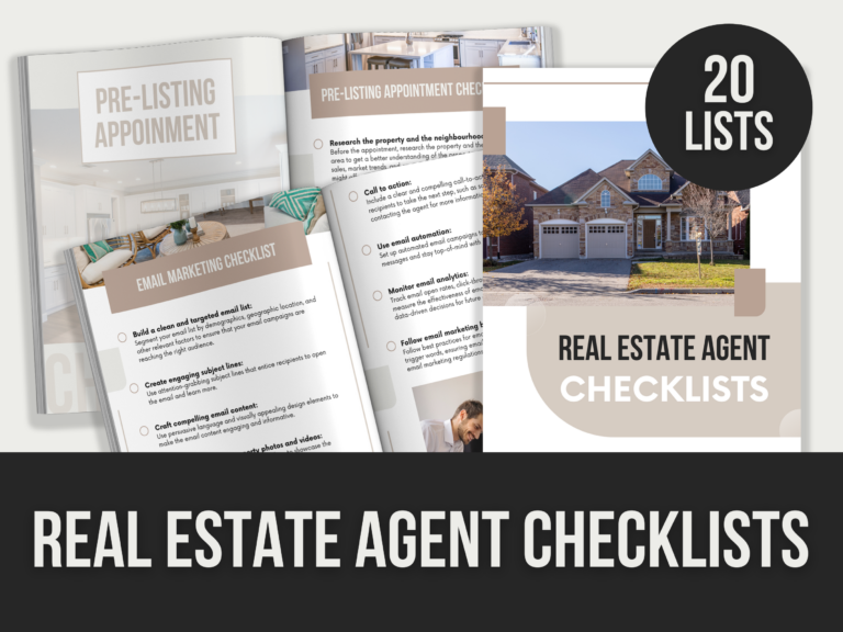 Real Estate Agent Checklists – Editable Canva Templates with PLR Rights
