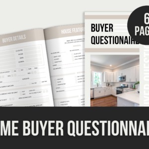 Home Buyer Questionnaire – Editable Canva Templates with PLR Rights