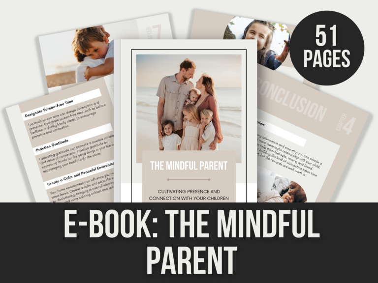 E-Book: The Mindful Parent – 51-Page Editable Canva Template with PLR Rights