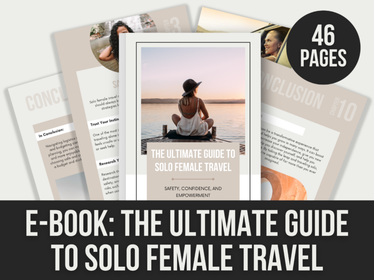 The Ultimate Guide to Solo Female Travel – Editable Canva E-Book with PLR Rights