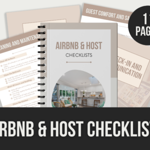 Airbnb Host Checklists – 11-Page Editable Canva Template with PLR Rights