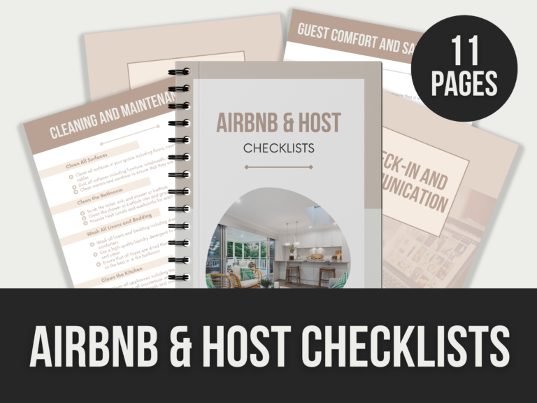 Airbnb Host Checklists – 11-Page Editable Canva Template with PLR Rights