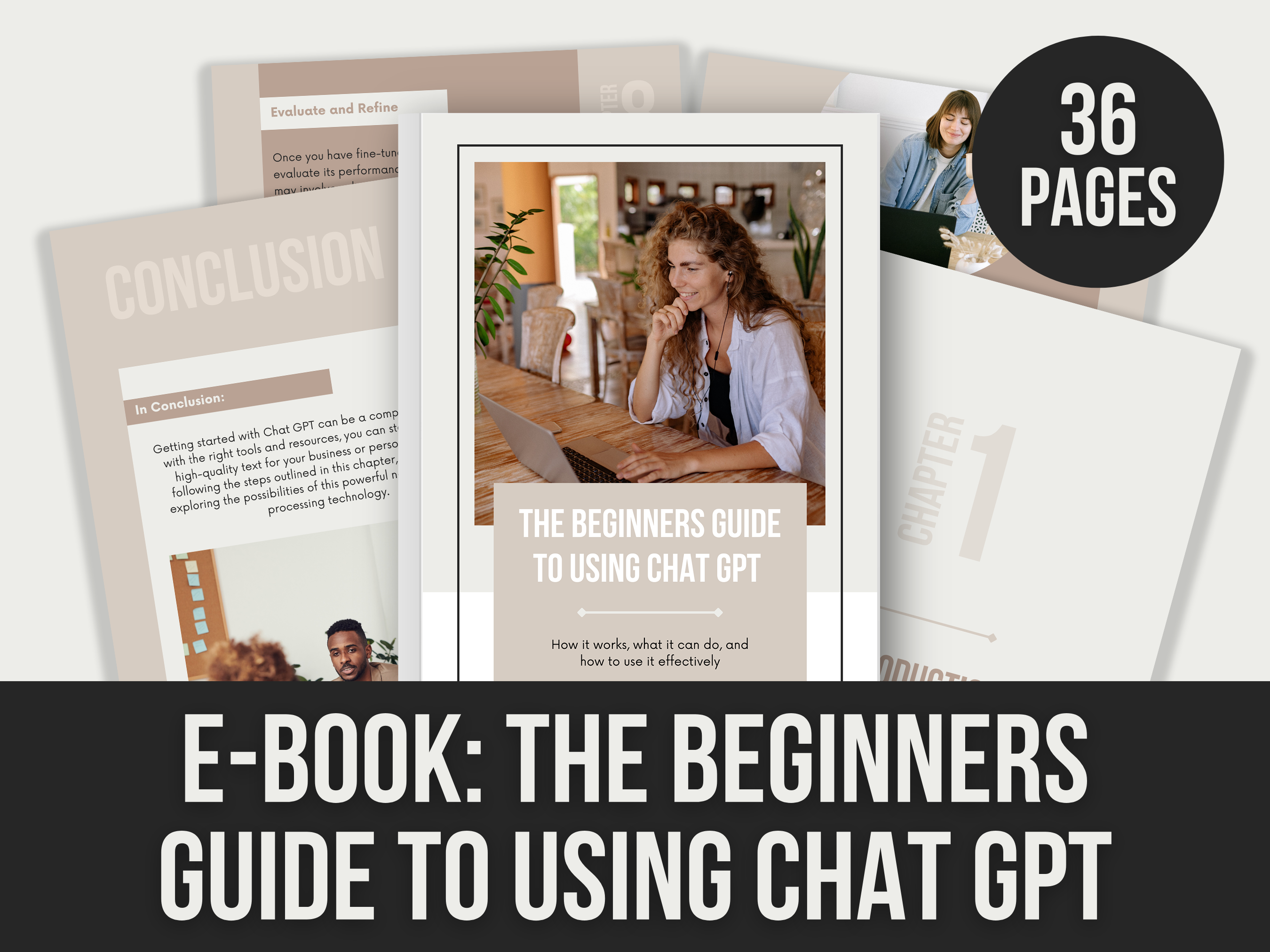 E-Book: The Beginner’s Guide to Using ChatGPT – 36-Page Editable Canva Templates with PLR Rights