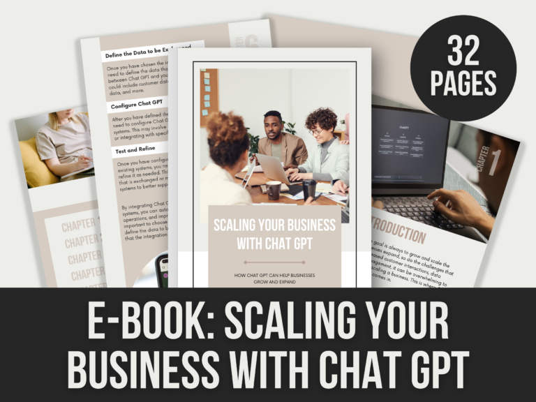 Scaling Your Business with ChatGPT – Editable Canva E-Book with PLR Rights
