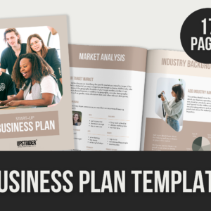 Business Plan Template – 17-Page Editable Canva Templates with PLR Rights