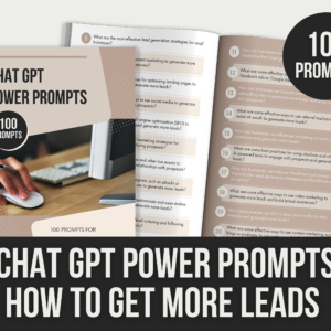 ChatGPT Power Prompts: How to Get More Leads – Editable Canva Templates with PLR Rights
