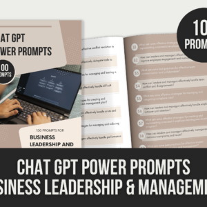 ChatGPT Power Prompts: Business Leadership – Editable Canva Templates with PLR Rights