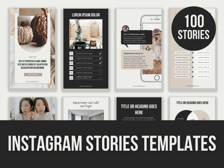 Instagram Stories Templates – 100 Editable Canva Templates with PLR Rights