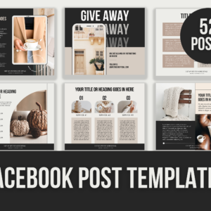 Facebook Post Templates – Editable Canva Templates with PLR Rights