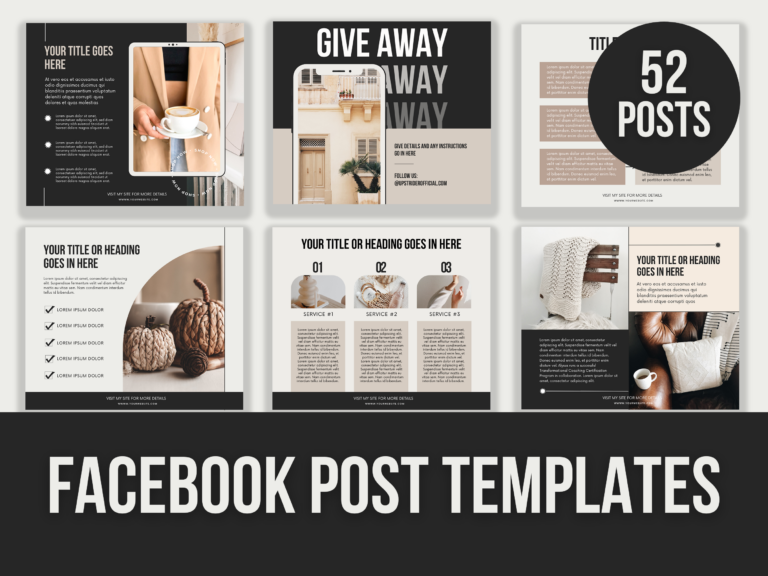 Facebook Post Templates – Editable Canva Templates with PLR Rights