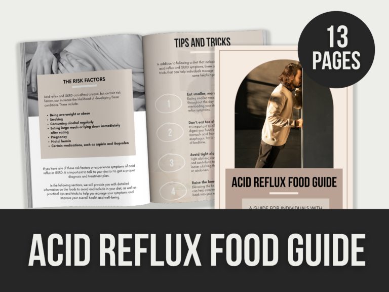Acid Reflux Food Guide – Editable Canva Templates with PLR Rights