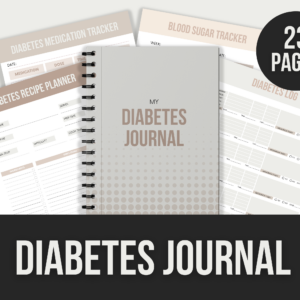 Diabetes Journal – 23-Page Editable Canva Templates with PLR Rights
