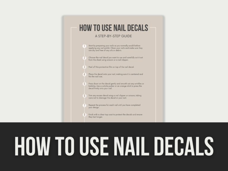 How to Use Nail Decals – Editable Canva Guide with PLR Rights