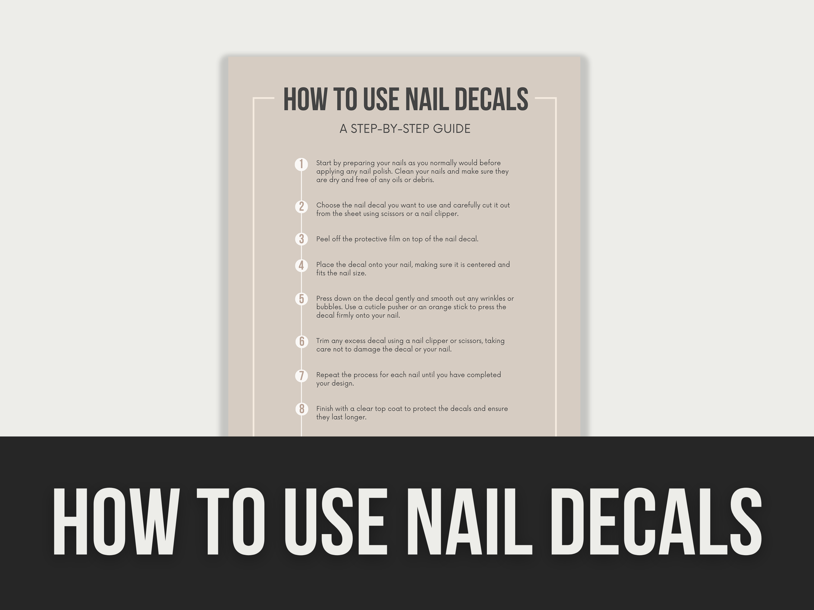How to Use Nail Decals – Editable Canva Guide with PLR Rights