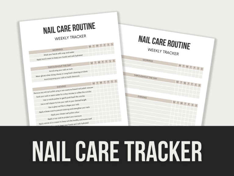 Nail Care Tracker – Editable Canva Templates with PLR Rights