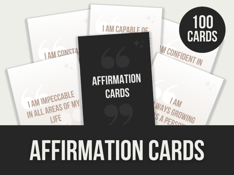 Affirmation Cards – Editable Canva Templates with PLR Rights