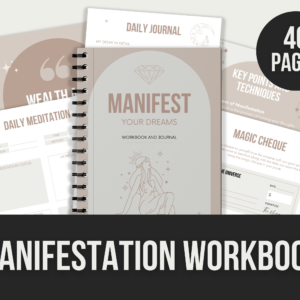 Manifestation Workbook – 40-Page Editable Canva Templates with PLR Rights